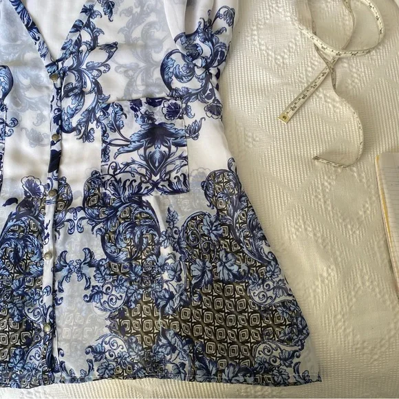 Bellissima sheer patterned blouse L - Picture 4 of 13
